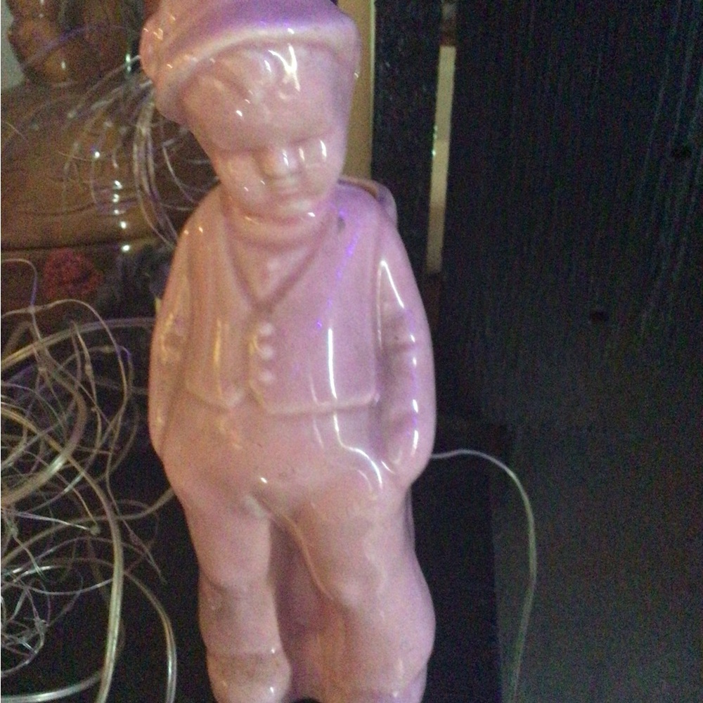 Pink Ceramic Figurine Planter